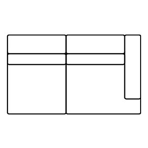 SOFA 180 Z BOKIEM LEWA